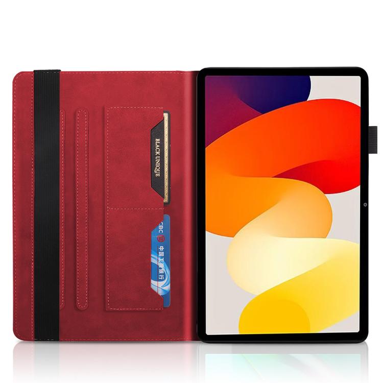 Funda de cuero con relieve para tableta Xiaomi Redmi K Pad Tree Life Series (roja)