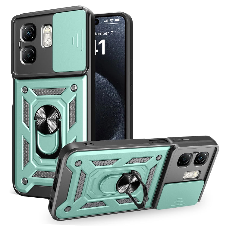 Funda para Teléfono Infinix Smart 9 Hot 50I TPU+PC Cubierta Deslizante Cámara (Verde)