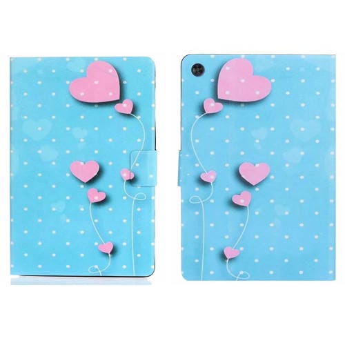 Funda para Samsung Galaxy Tab A9 Estuche PU Inteligente con Dibujo y Función Suspensión (Globos de Amor)