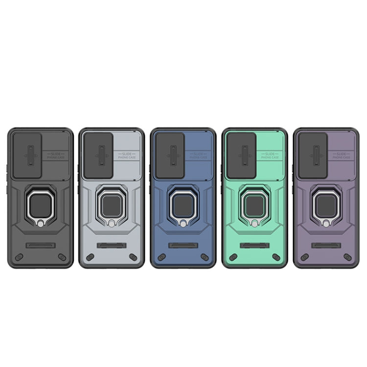 Funda Huawei Nova 13 Pro 5G con Soporte y Carcasa Deslizante TPU + PC (Azul)