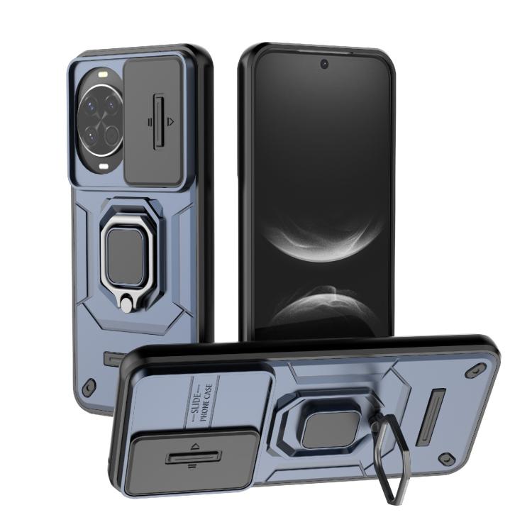 Funda deslizante de TPU + PC a prueba de golpes con soporte para Huawei nova 14 5G (azul)