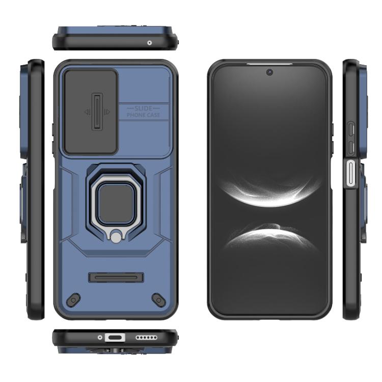 Funda deslizante de TPU + PC a prueba de golpes con soporte para Huawei nova 14 5G (azul)