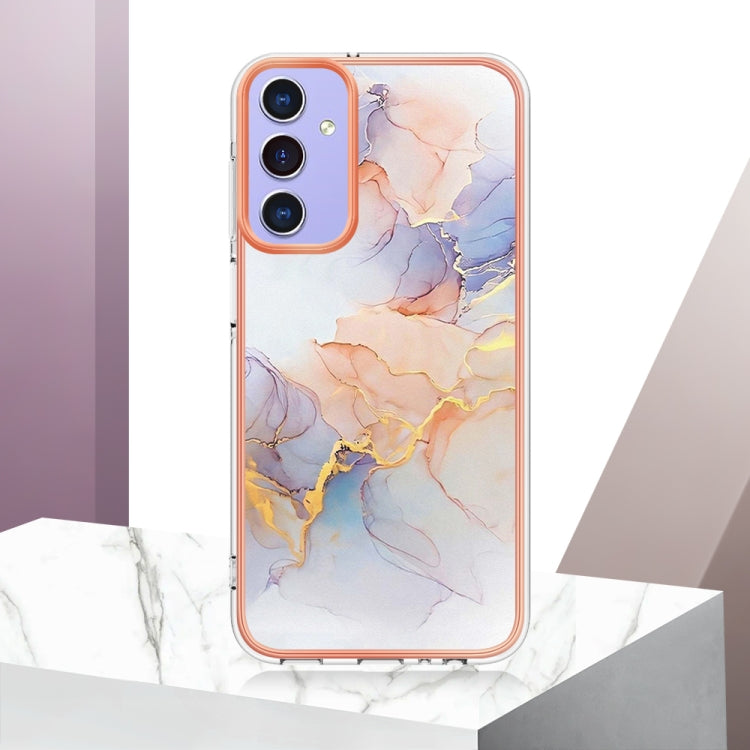 Caja de Teléfono Samsung Galaxy A15 5G Imd TPU con Galvanoplastia (Mármol Blanco)