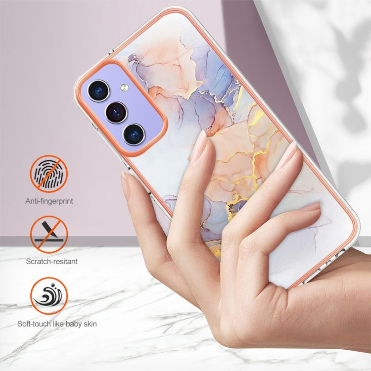 Caja de Teléfono Samsung Galaxy A15 5G Imd TPU con Galvanoplastia (Mármol Blanco)
