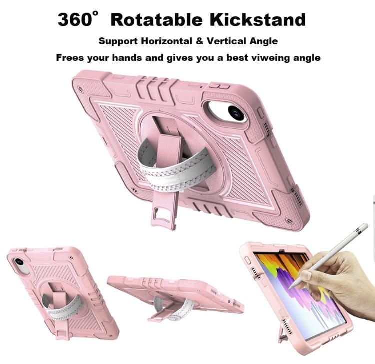 Funda de silicona para Xiaomi Redmi Pad 2 con rotación de 360 grados y contraste para PC (oro rosa)