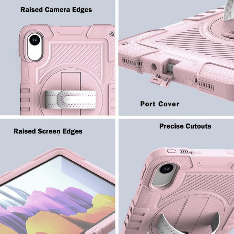 Funda de silicona para Xiaomi Redmi Pad 2 con rotación de 360 grados y contraste para PC (oro rosa)