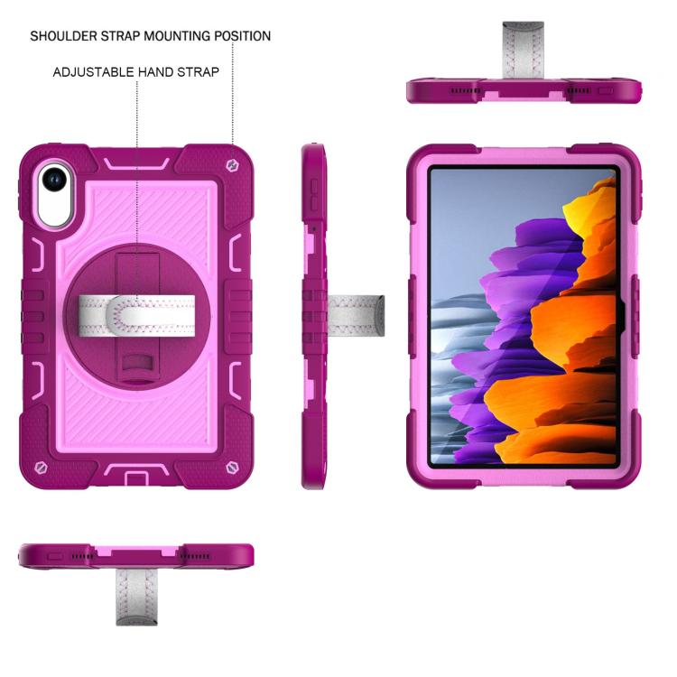 Funda de silicona para Xiaomi Redmi Pad 2 con rotación de 360 grados y contraste para PC (rosa, rojo y rosa)