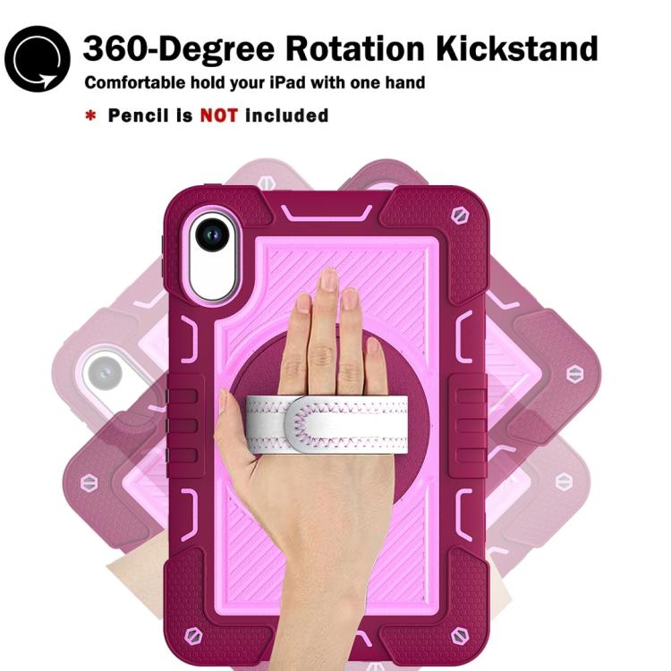 Funda de silicona para Xiaomi Redmi Pad 2 con rotación de 360 grados y contraste para PC (rosa, rojo y rosa)