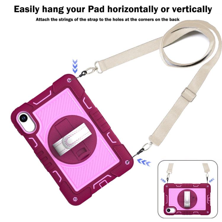 Funda de silicona para Xiaomi Redmi Pad 2 con rotación de 360 grados y contraste para PC (rosa, rojo y rosa)