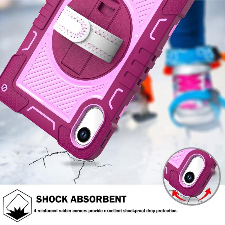 Funda de silicona para Xiaomi Redmi Pad 2 con rotación de 360 grados y contraste para PC (rosa, rojo y rosa)