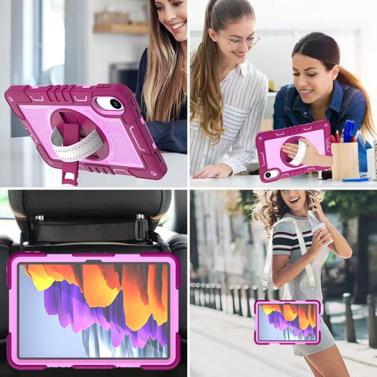 Funda de silicona para Xiaomi Redmi Pad 2 con rotación de 360 grados y contraste para PC (rosa, rojo y rosa)