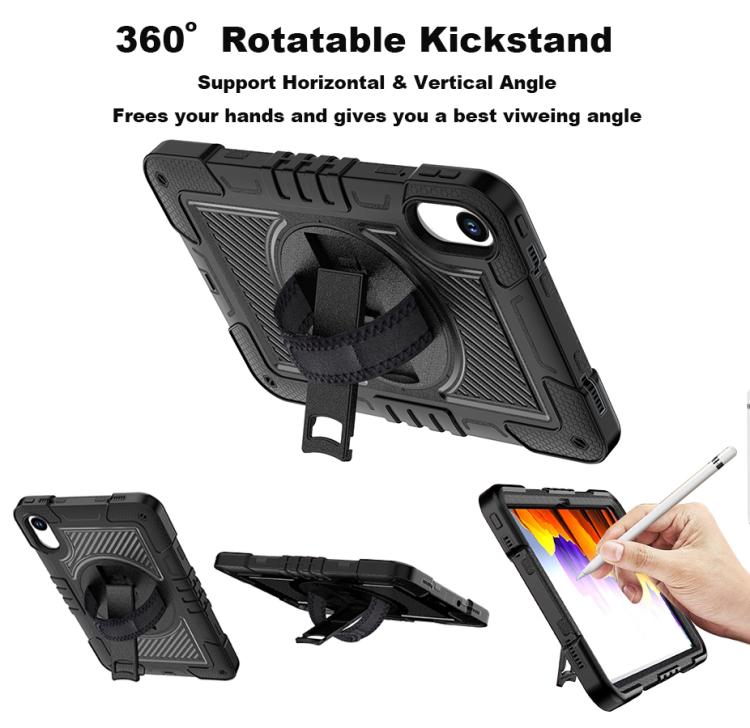Funda de silicona para Xiaomi Redmi Pad 2 con rotación de 360 grados y contraste para PC (negra)