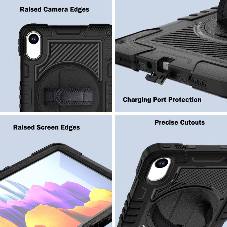 Funda de silicona para Xiaomi Redmi Pad 2 con rotación de 360 grados y contraste para PC (negra)