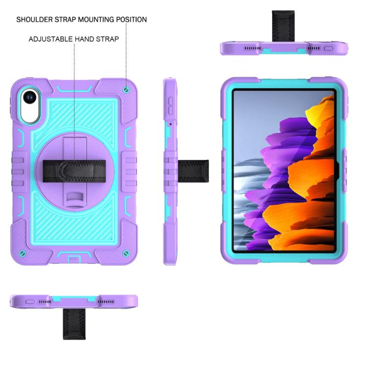Funda de silicona para Xiaomi Redmi Pad 2 con rotación de 360 grados y contraste para PC (morado y verde menta)