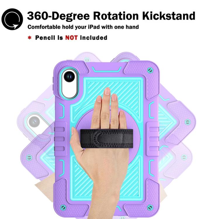 Funda de silicona para Xiaomi Redmi Pad 2 con rotación de 360 grados y contraste para PC (morado y verde menta)