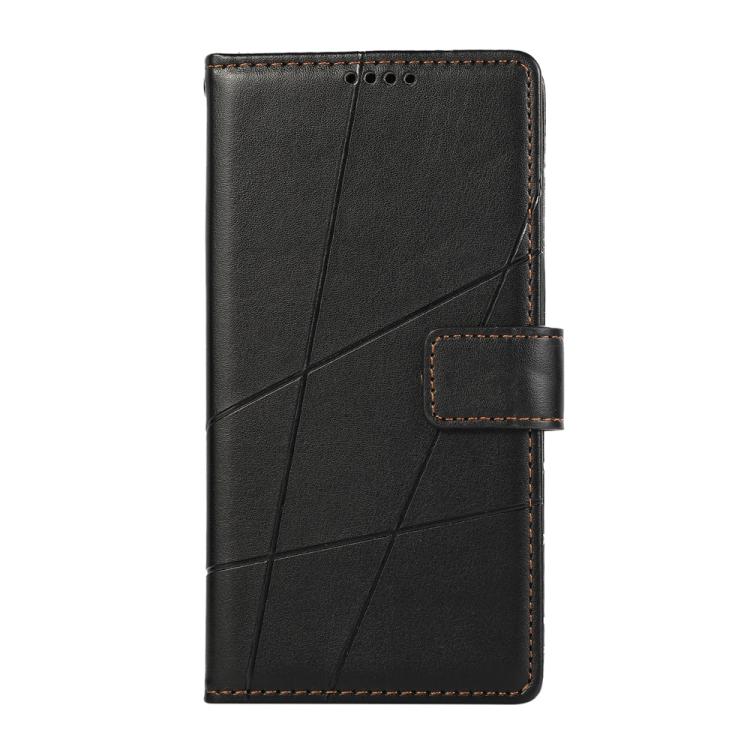 Funda para Teléfono OnePlus 13R Ace 5 Ace 5 Pro Cuero Genuino PU Líneas En Relieve (Negro)