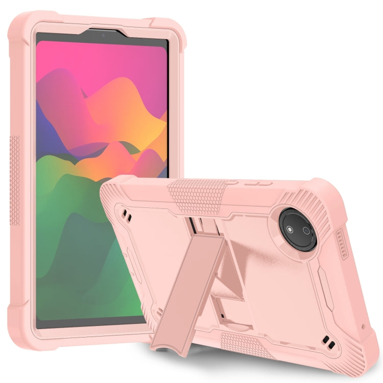 Funda Híbrida de Silicona a Prueba de Golpes para Xiaomi Redmi Pad Se 8.7 con Soporte (Oro Rosa)