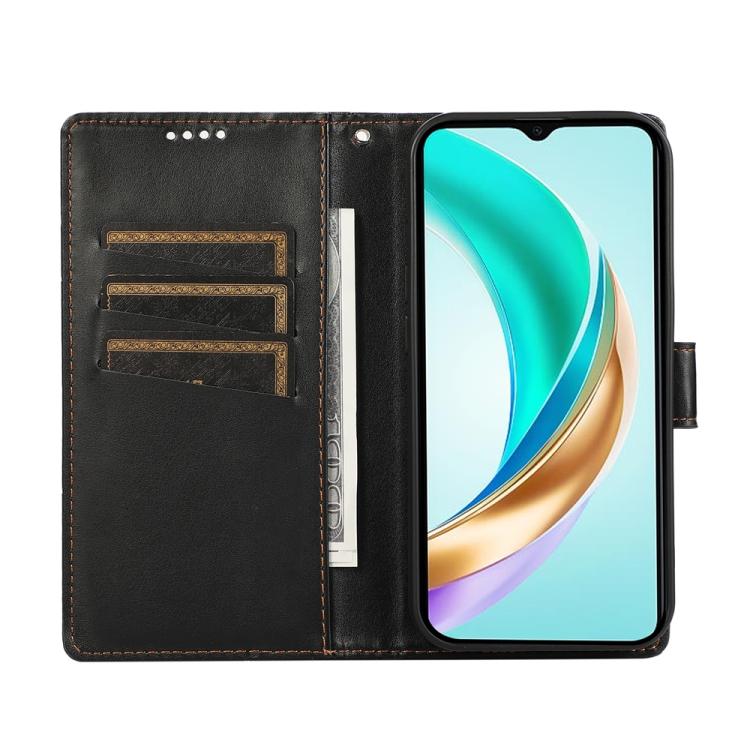 Funda para Teléfono Huawei Nova 13 Pro Cuero Genuino PU con Líneas en Relieve (Negro)