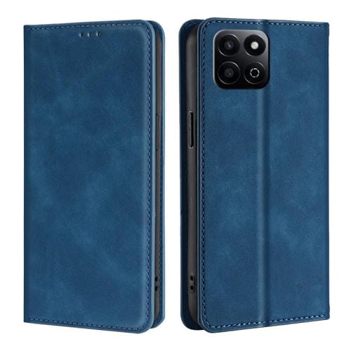 Funda de Cuero Magnética con Tacto de Piel para Honor Play 60 Plus (Azul)
