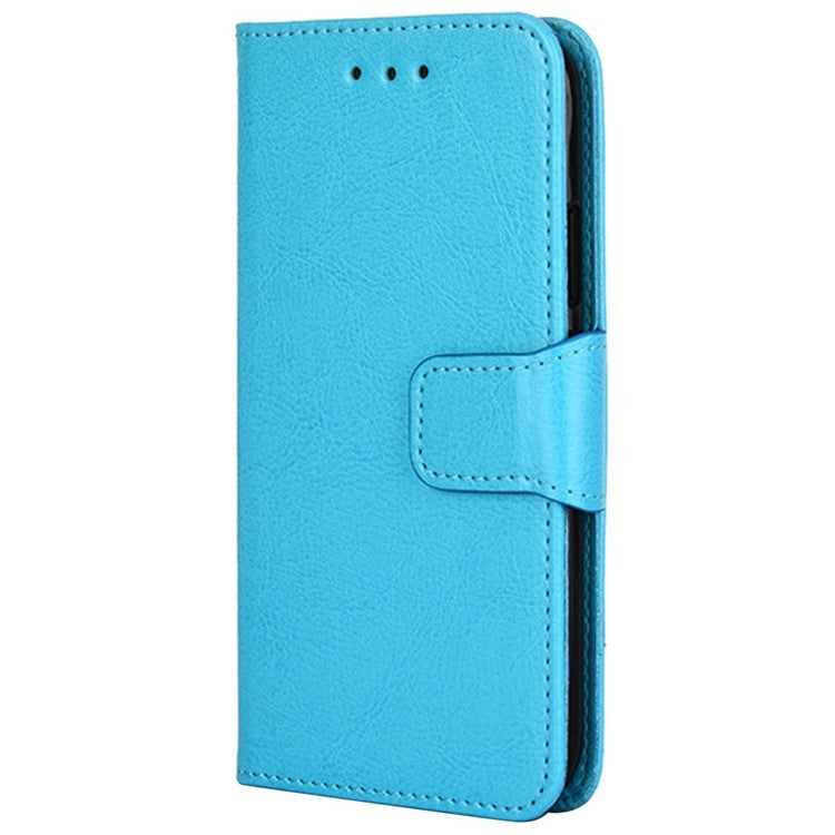 Funda de Cuero con Textura de Cristal para Sharp Aquos Wish (Azul Cielo)