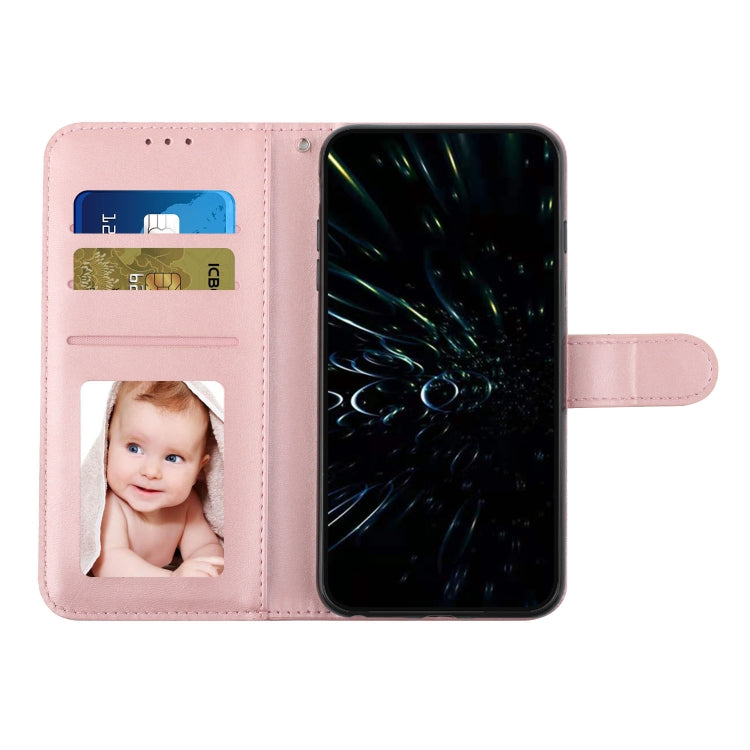Funda de Piel con Textura de Becerro y Hebilla para Teléfono Itel A50 (Rosa)