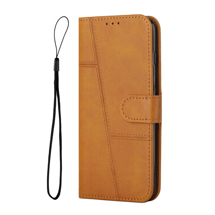 Funda de Cuero con Textura de Becerro y Hebilla para Teléfono Itel S25 Ultra (Amarillo)
