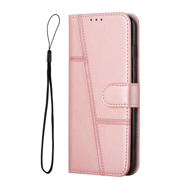 Funda de Piel con Textura de Becerro y Hebilla para Teléfono Itel S25 Ultra (Rosa)
