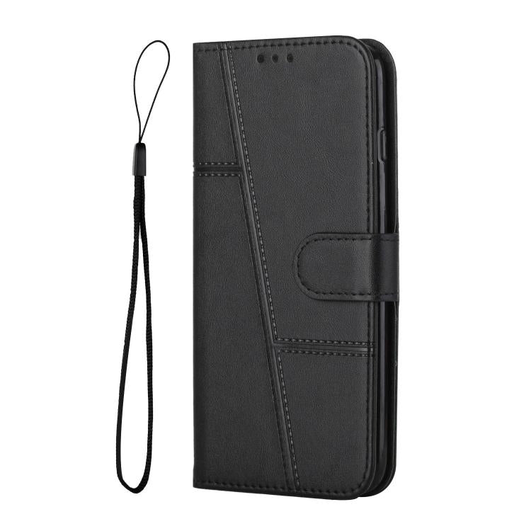 Funda de Cuero con Textura de Becerro y Hebilla para Teléfono Itel S25 Ultra (Negro)