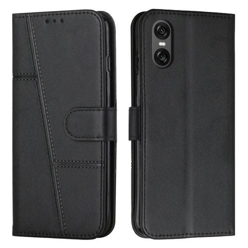 Funda de Cuero Textura Becerro con Hebilla para Sony Xperia 5 Vi (Negra)