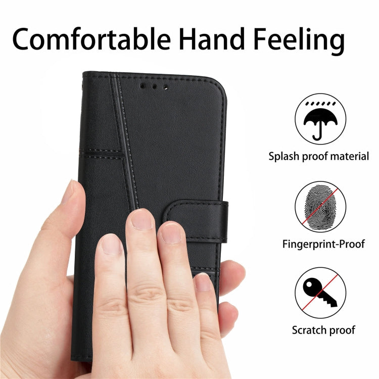 Funda de Cuero Textura Becerro con Hebilla para Sony Xperia 5 Vi (Negra)