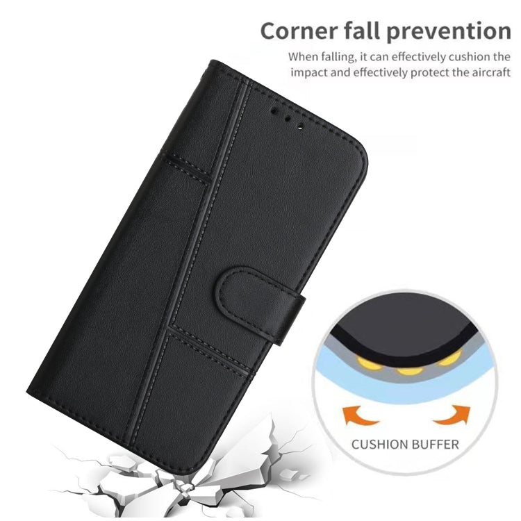 Funda de Cuero Textura Becerro con Hebilla para Sony Xperia 5 Vi (Negra)