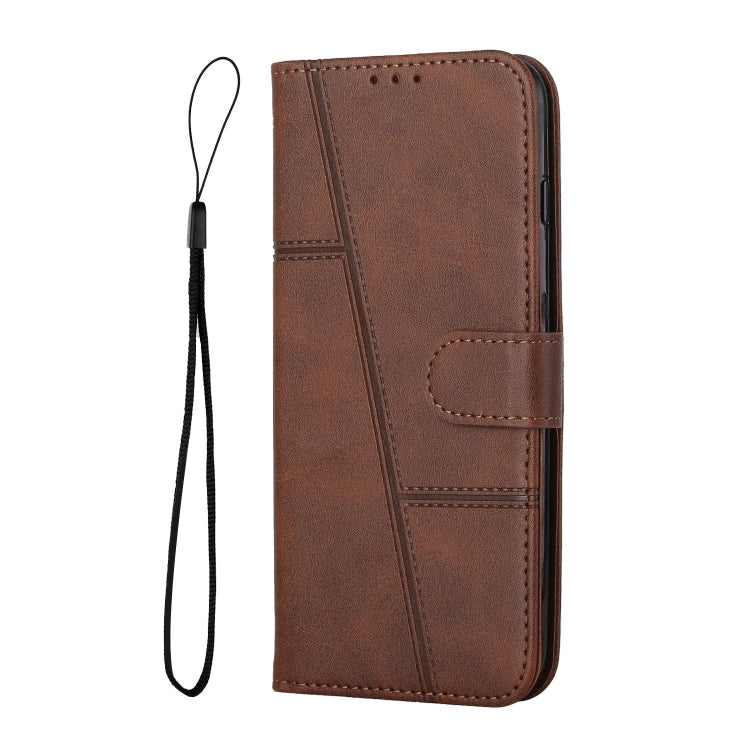 Funda de Cuero Textura Becerro con Hebilla para Sony Xperia 5 Vi (Marrón)