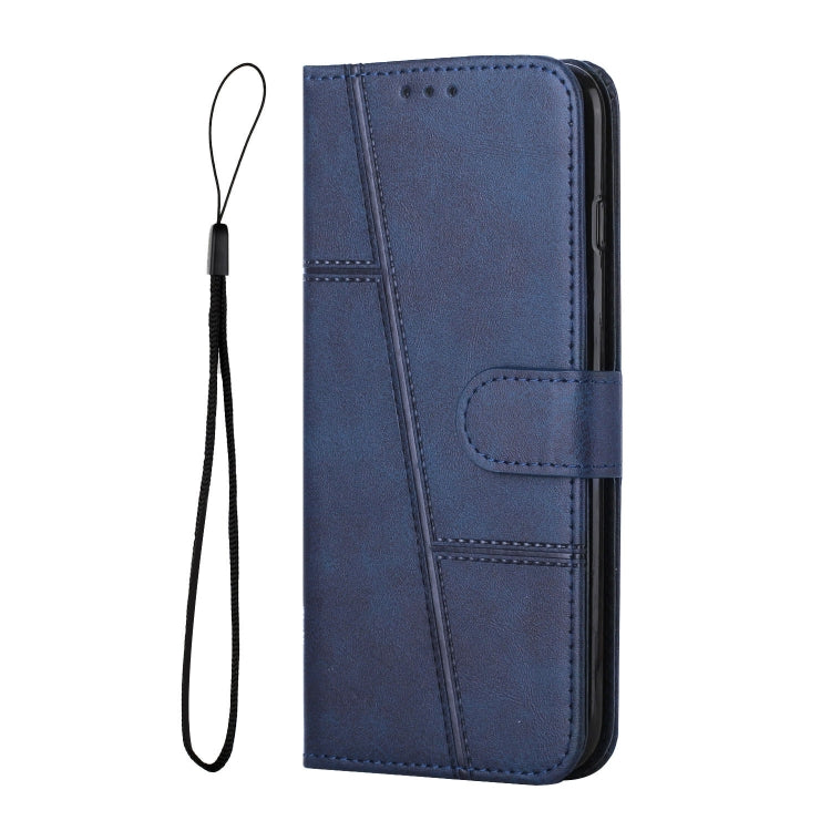 Funda de Piel Textura Becerro con Hebilla para Sony Xperia 5 Vi (Azul)