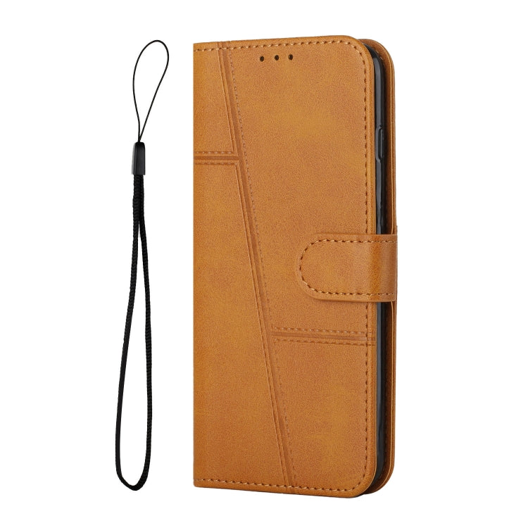 Funda de Cuero Textura de Becerro con Hebilla para Sony Xperia 5 Vi (Amarillo)