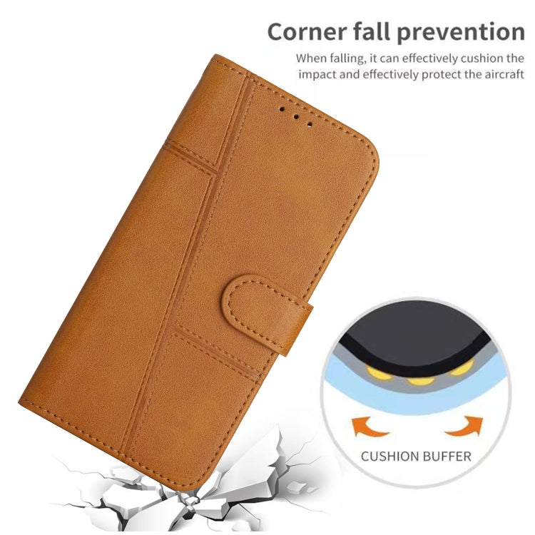 Funda de Cuero Textura de Becerro con Hebilla para Sony Xperia 5 Vi (Amarillo)