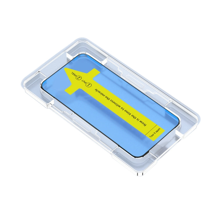 Película de Vidrio Templado para iPhone 15 HD Antiestática a Prueba de Polvo y Fijación Rápida - MOVILSTORE