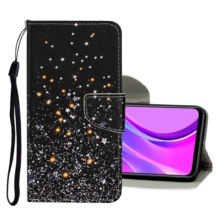 Estuche de Cuero Samsung Galaxy Note 20 con Tapa Horizontal, Soporte, Ranuras y Billetera (Cielo Estrellado)