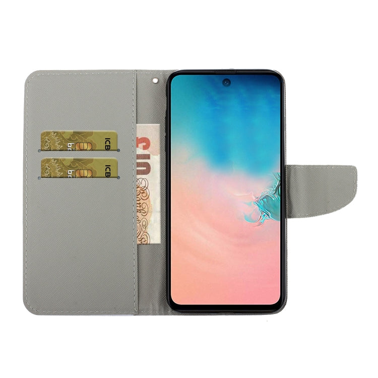 Estuche de Cuero Samsung Galaxy Note 20 con Tapa Horizontal Patrón Gato de Dibujos Animados