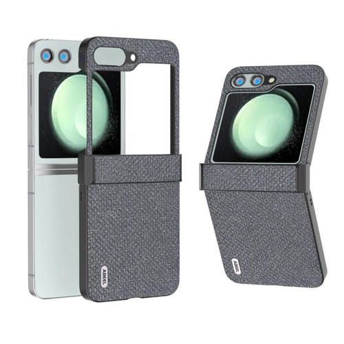 Funda para Teléfono Samsung Galaxy Z Flip5 Abeel Hinge Diamond Series con Borde (Negro)