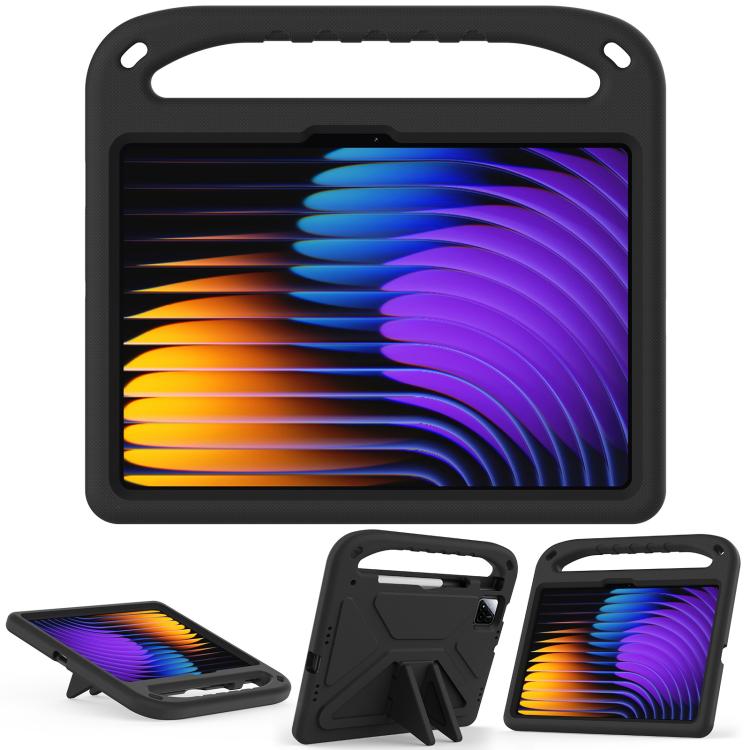 Funda para Tableta a Prueba de Golpes con Mango de Eva y Soporte para Xiaomi Pad 7/7 Pro (Negra)