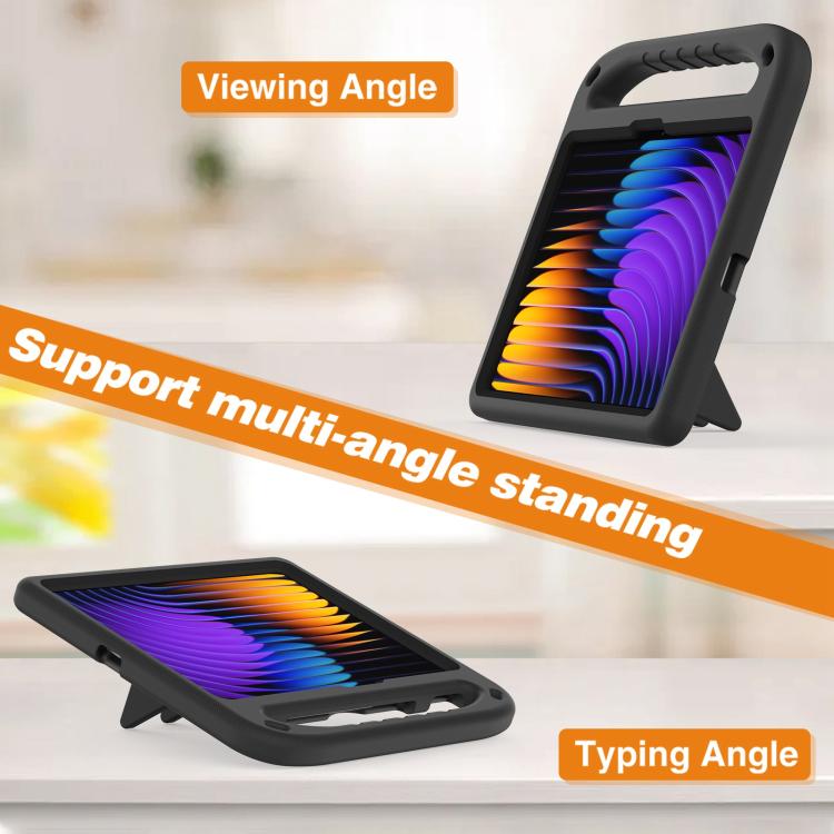 Funda para Tableta a Prueba de Golpes con Mango de Eva y Soporte para Xiaomi Pad 7/7 Pro (Negra)