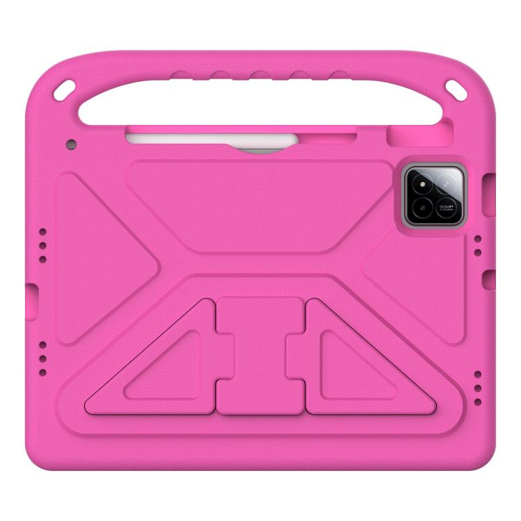 Funda para Tableta a Prueba de Golpes con Mango de Eva y Soporte para Xiaomi Pad 7/7 Pro (Rosa y Rojo)