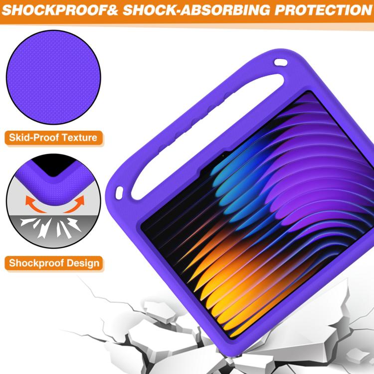 Funda de Eva a Prueba de Golpes con Soporte para Xiaomi Pad 7/7 Pro (Morado)