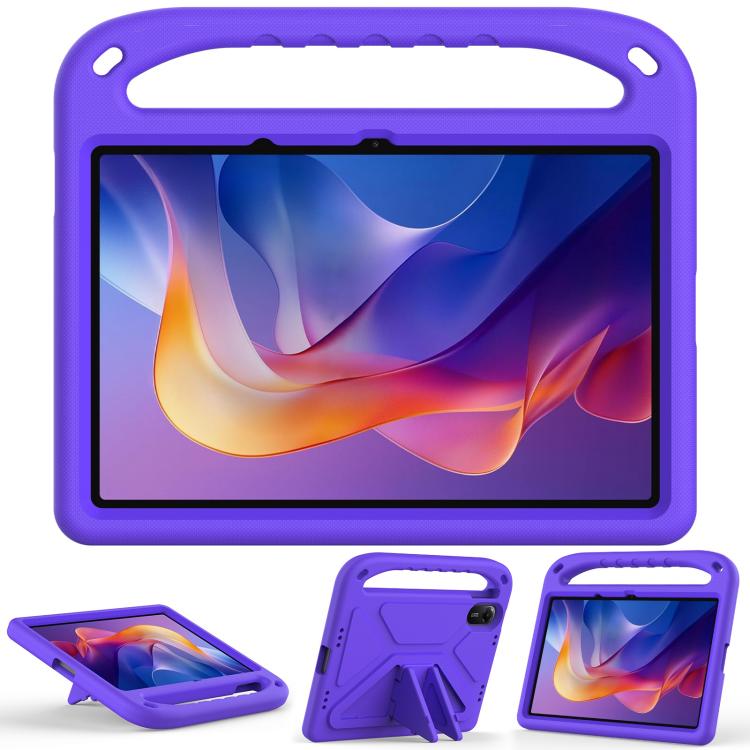 Funda de EVA a prueba de golpes con asa y soporte para Xiaomi Redmi Pad 2 (morado)