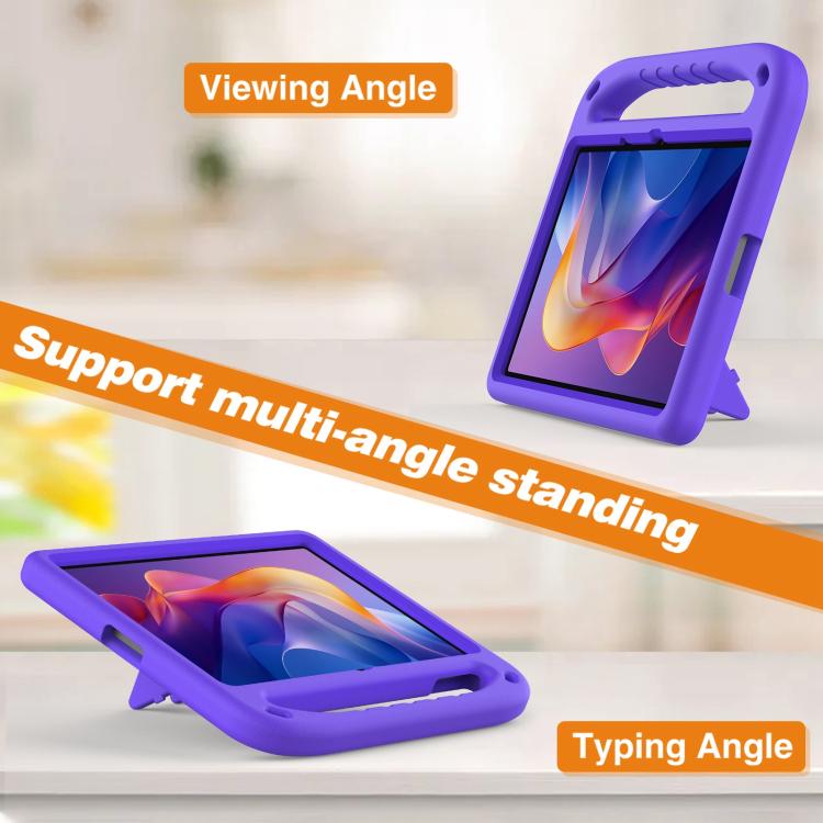 Funda de EVA a prueba de golpes con asa y soporte para Xiaomi Redmi Pad 2 (morado)