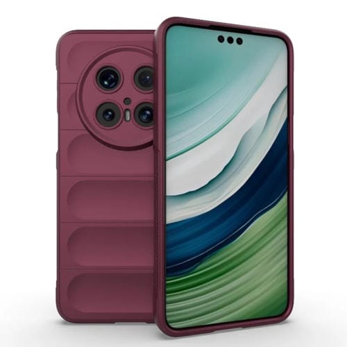 Funda TPU + Franela con Protección Mágica para Huawei Mate 70 Pro 5G (Rojo Vino)