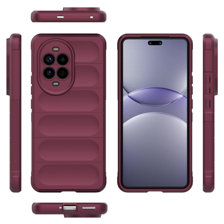 Funda TPU y Franela con Protección Mágica para Huawei Nova 13 Pro 5G (Rojo Vino)