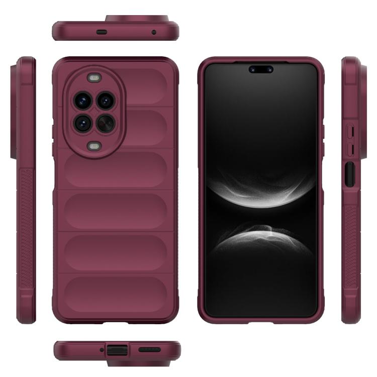 Funda de TPU + franela Magic Shield para Huawei nova 14 Pro 5G (rojo vino)