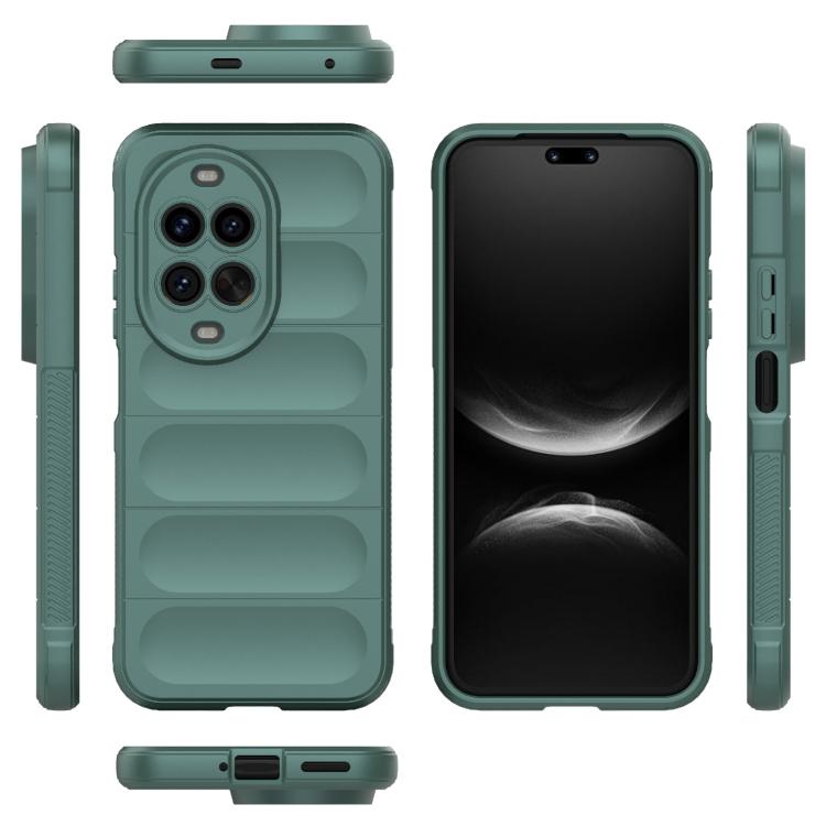 Funda de TPU + franela para Huawei nova 14 Ultra Magic Shield (verde oscuro)