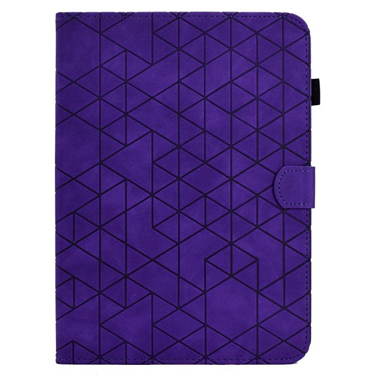 Funda de cuero inteligente con diseño de rombos de TPU para Samsung Galaxy Tab S10 FE+ (morado)
